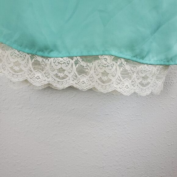 Ellison blue green cami slip top mini dress - Picture 4 of 5